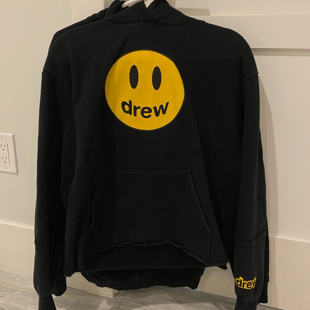 Black deconstructed drew hoodie